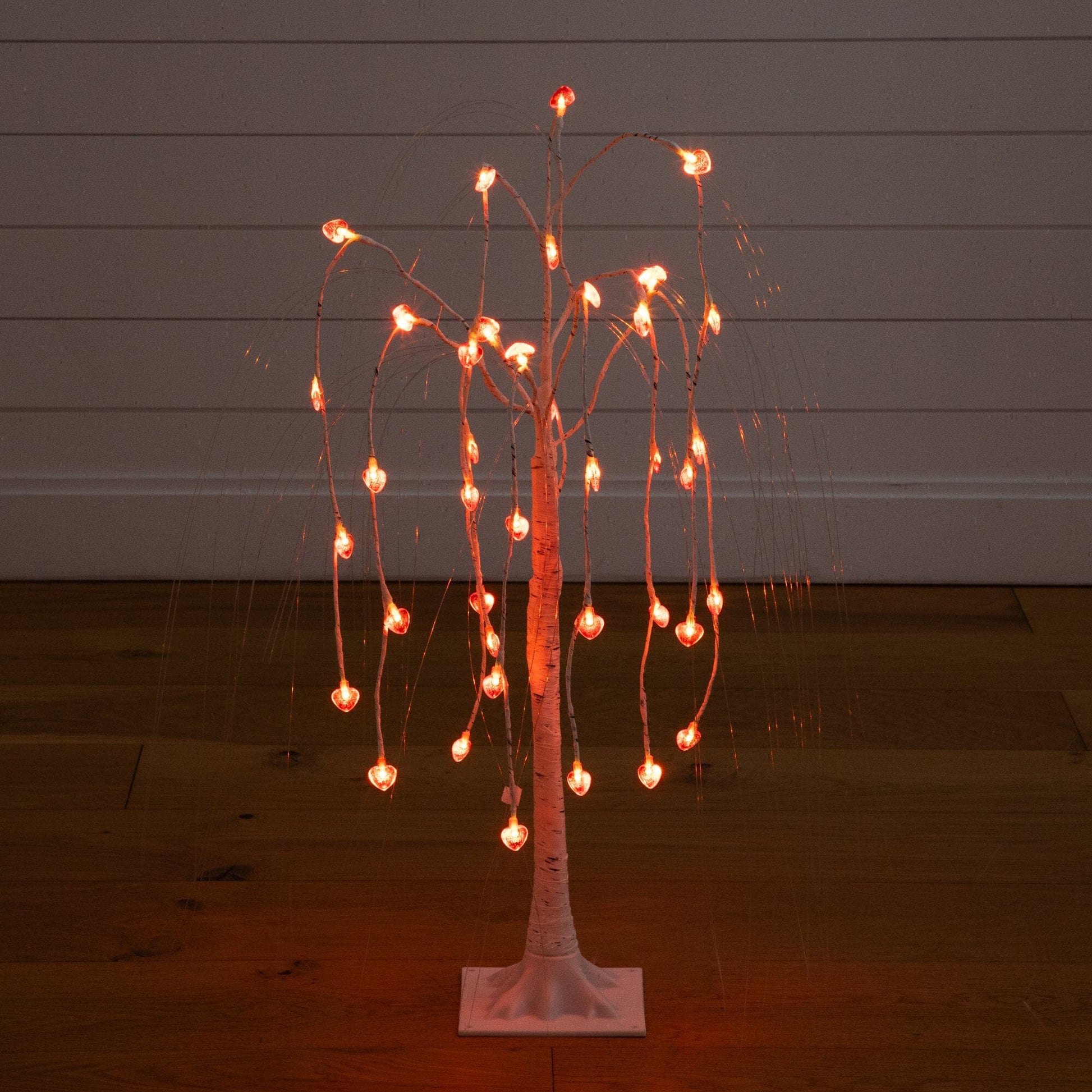 Willow tree 3 ft with 40 heart-shaped LED lights, Nearly Natural pre-lit Valentine decor on Tampa Home & Garden Store