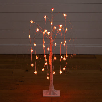 Willow tree 3 ft with 40 heart-shaped LED lights, Nearly Natural pre-lit Valentine decor on Tampa Home & Garden Store