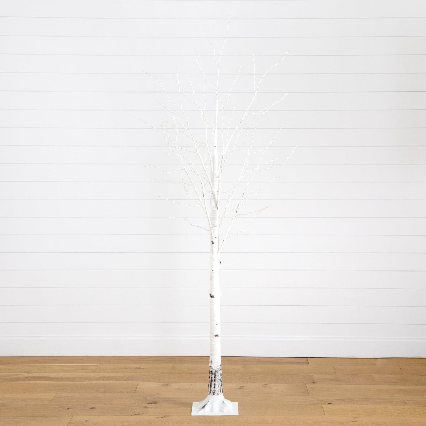 6 Ft an Artificial White Birch and Warm Lights