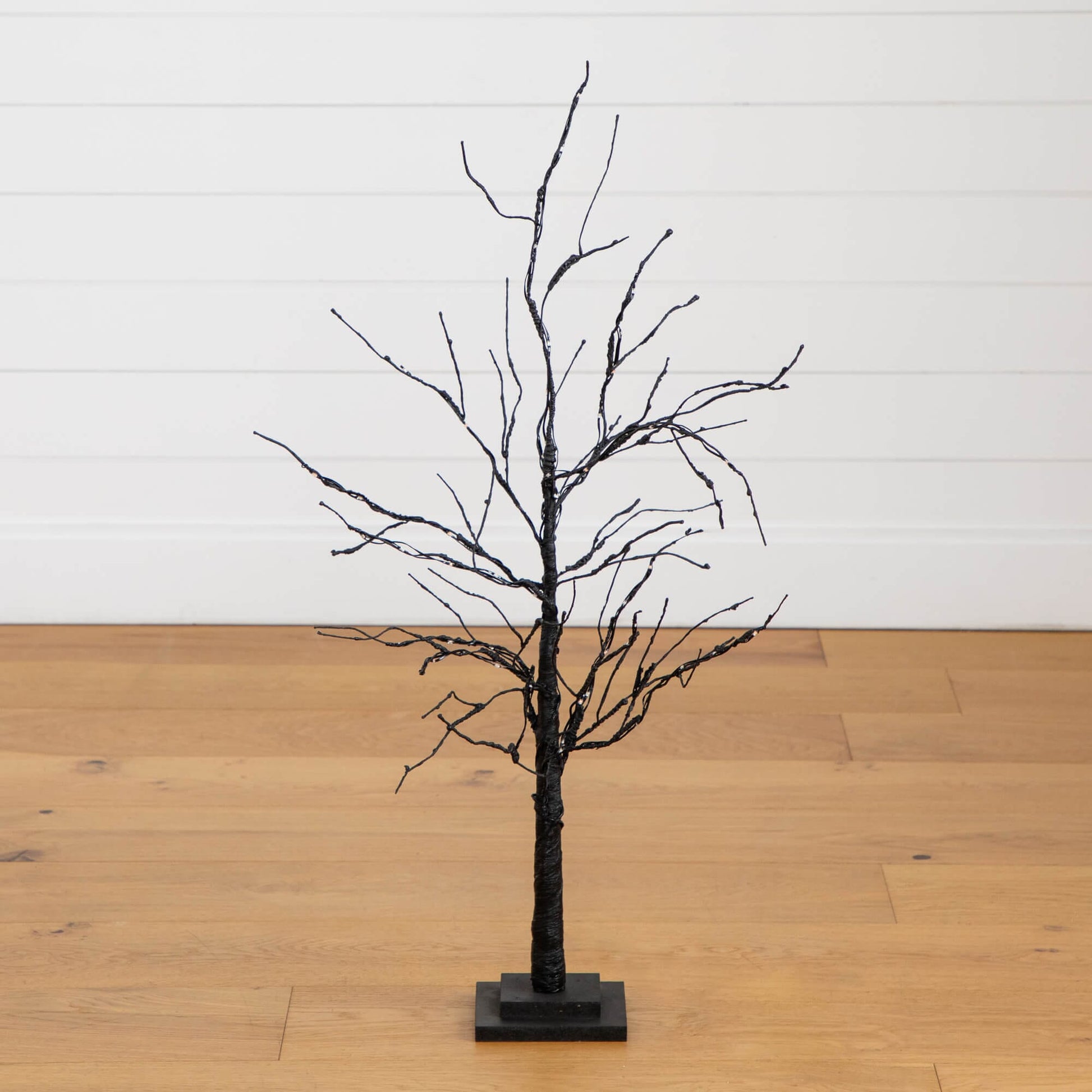 3' black twig pre-lit Halloween artificial tree with 80 orange & purple LEDs Nearly Natural on Tampa Home & Garden Store