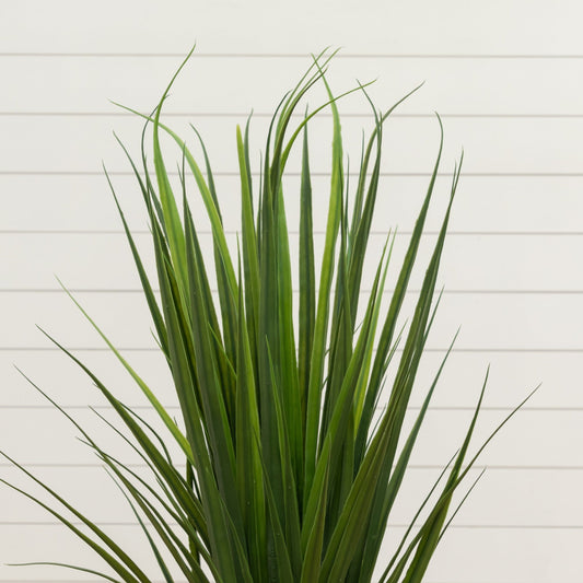Artificial grass plant with long green blades Nearly Natural non-flowering plant on Tampa Home & Garden Store