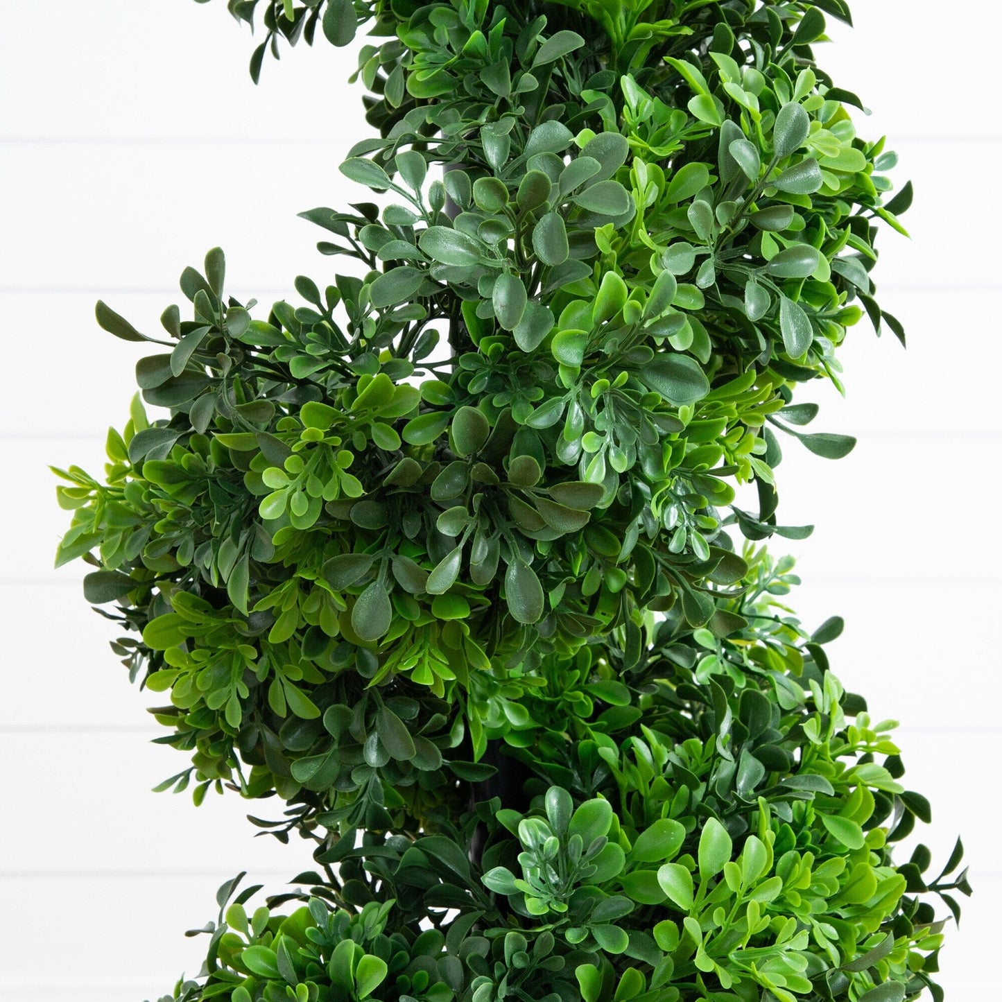 3 ft UV resistant boxwood spiral topiary tree in decorative planter with dense green foliage on Tampa Home & Garden Store