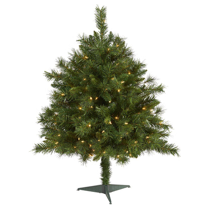3' Wyoming Mixed Pine Christmas Tree Nearly Natural with 150 lights and 270 bendable branches on Tampa Home & Garden Store