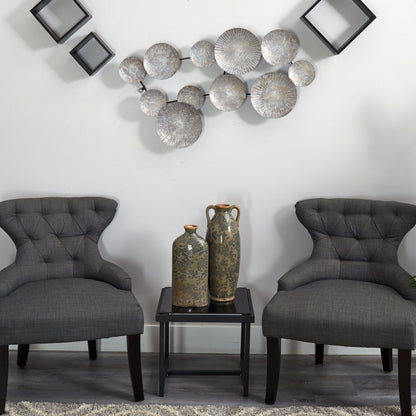 3’ x 2’ Galvanized Textured Plates Antique Wall Art