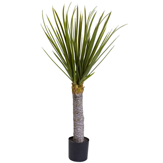 Nearly Natural 3 ft Yucca Tree artificial with 699 green leaves in a black pot on Tampa Home & Garden Store