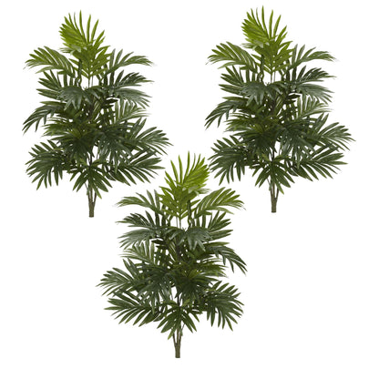 30in Areca Palm artificial plant set of 3 with lush green fronds Nearly Natural on Tampa Home & Garden Store