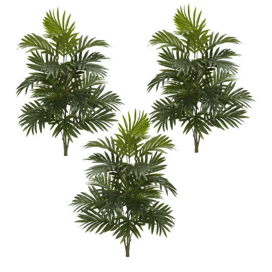 30in Areca Palm artificial plant set of 3 with lush green fronds Nearly Natural on Tampa Home & Garden Store