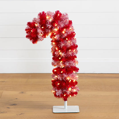 30 Inch Candy Cane Christmas Tree and LED Lights