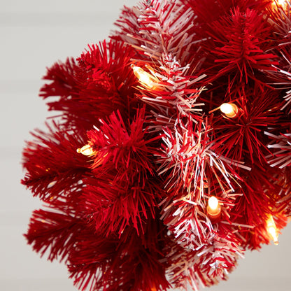 30 Inch Candy Cane Christmas Tree and LED Lights