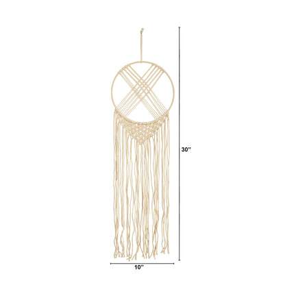 30” Boho Chic Woven Dreamcatcher Macrame Wall Art Décor