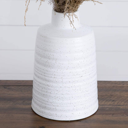 Dried Natural Pampas Arrangement in Ceramic Vase