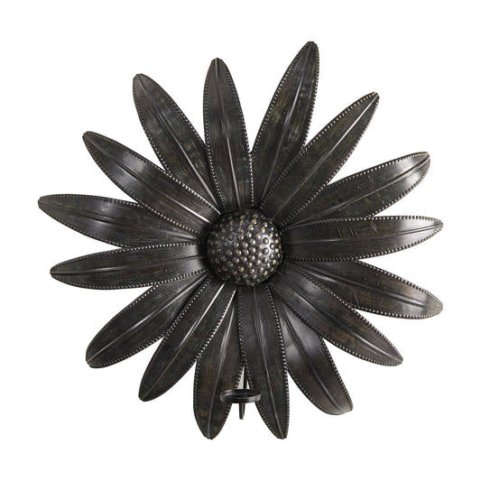 30” x 30” Brushed Metal Daisy Flower Sconce Candle Holder Wall Art Decor - Tampa Home & Garden Store