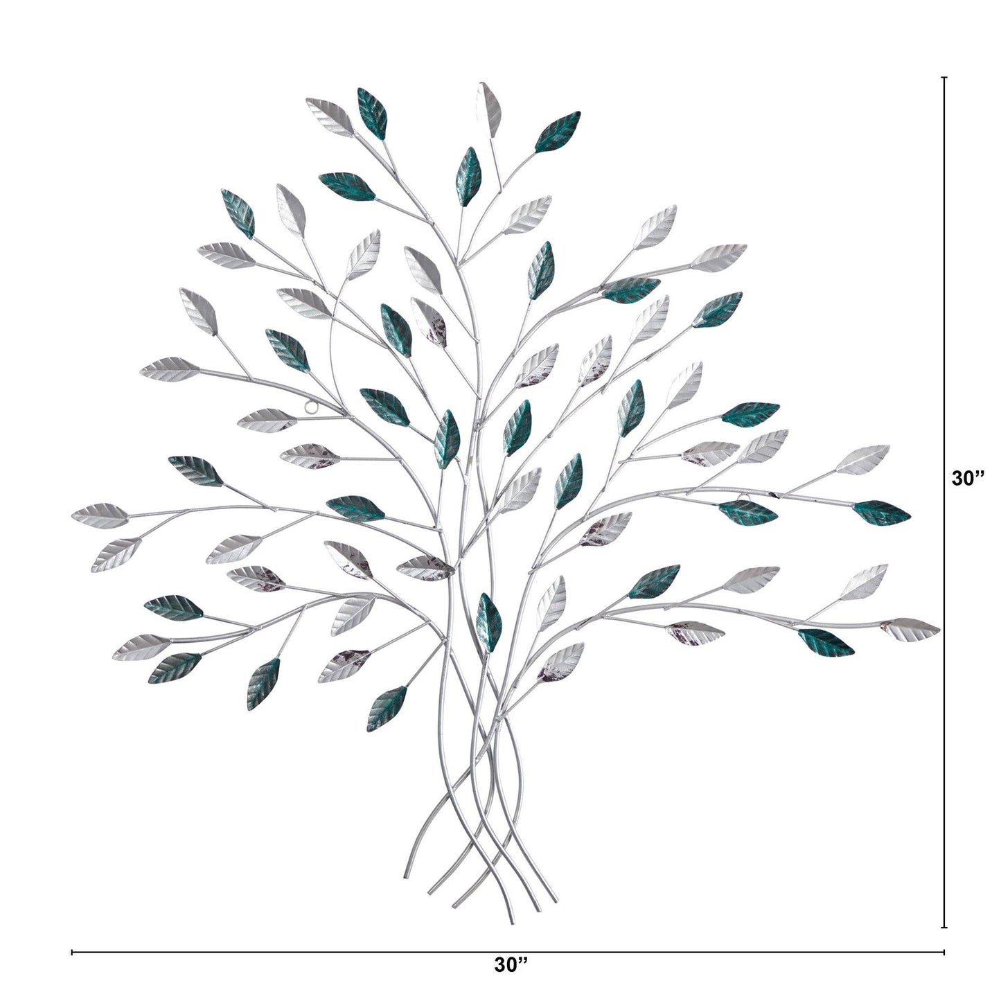 30” x 30” Hand-Painted Metal Tree of Life Wall Art Decor