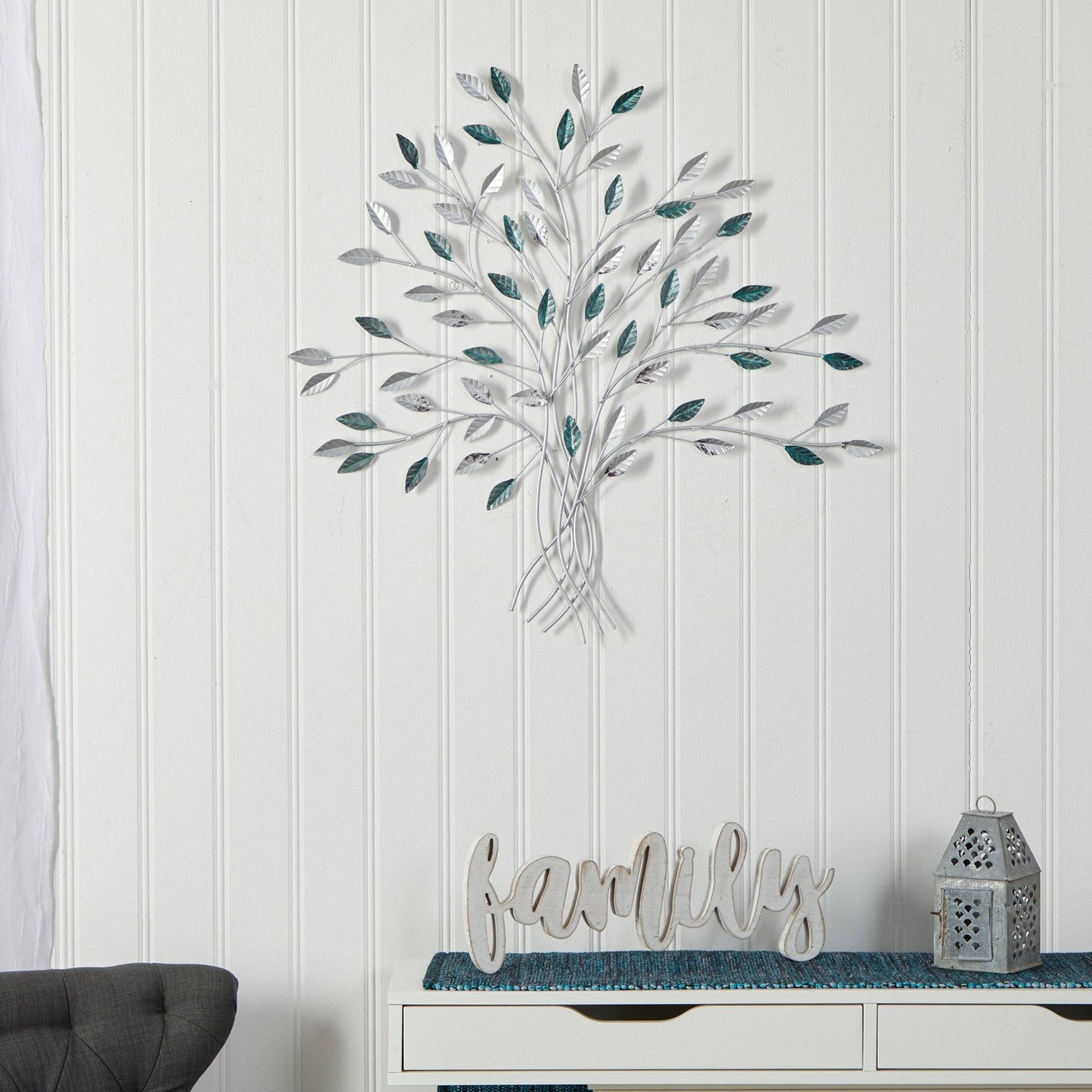 30” x 30” Hand-Painted Metal Tree of Life Wall Art Decor