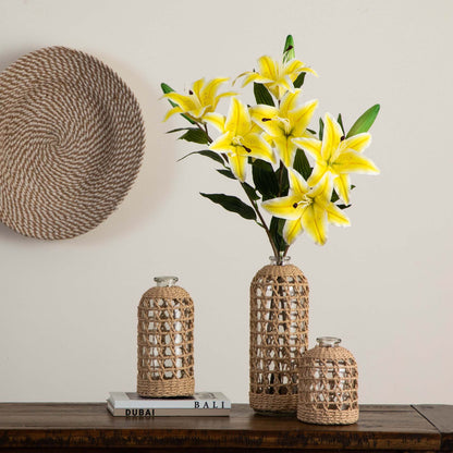 Tallos de flores de lirio artificiales de 31" - Juego de 3
