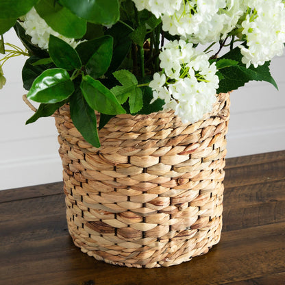 Artificial Mixed Flowers and Hyacinth Basket