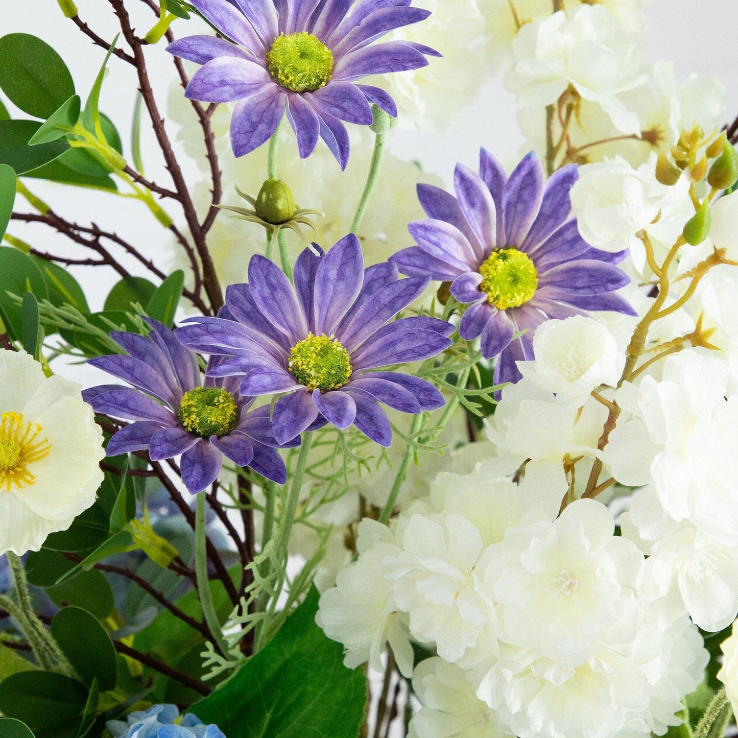 Artificial Hydrangea and Mixed Flower Basket