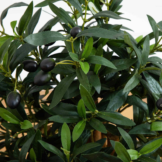 31in olive artificial tree in bowl planter with green leaves and black olives Nearly Natural on Tampa Home & Garden Store