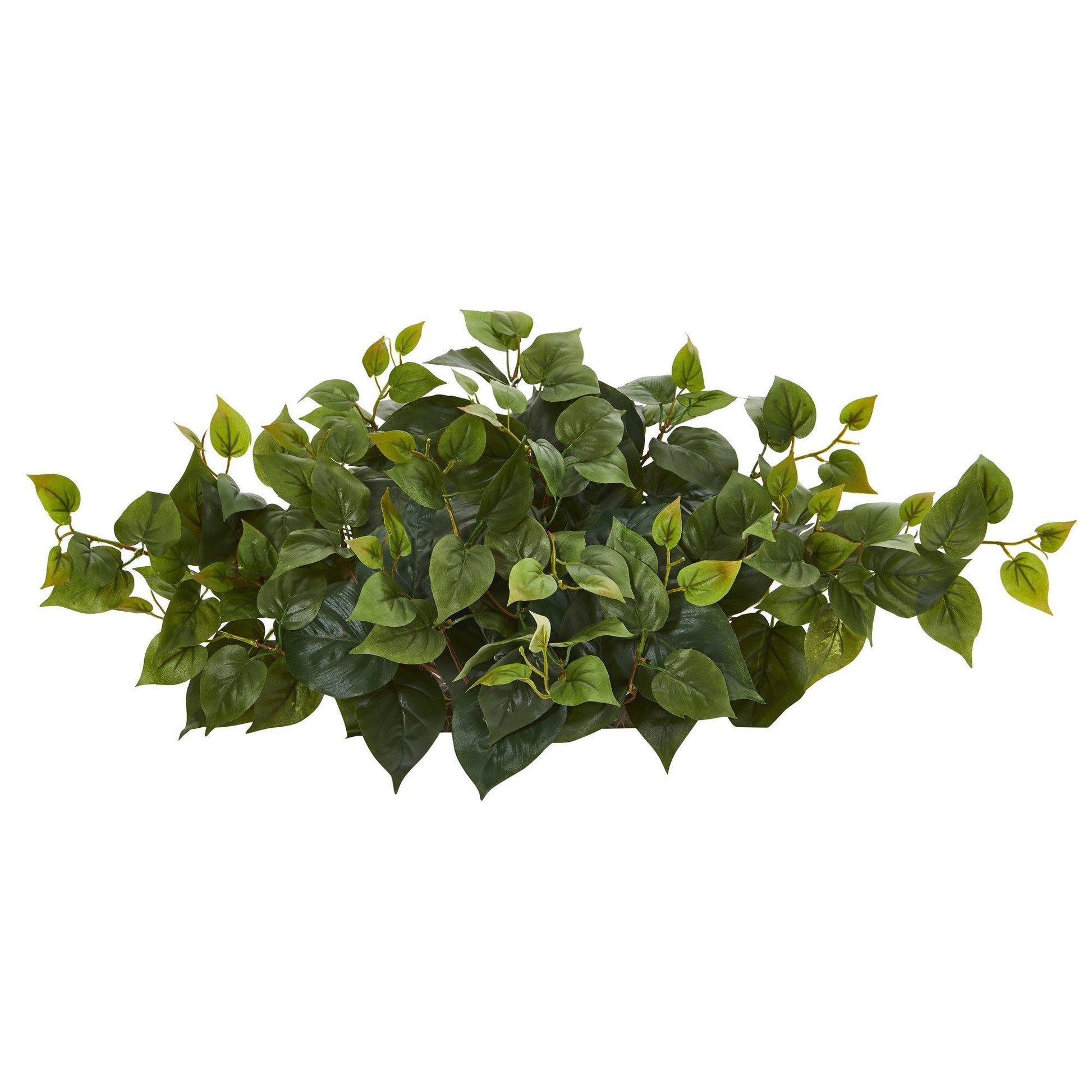 31in Philodendron artificial ledge plant by Nearly Natural with glossy green leaves on Tampa Home & Garden Store