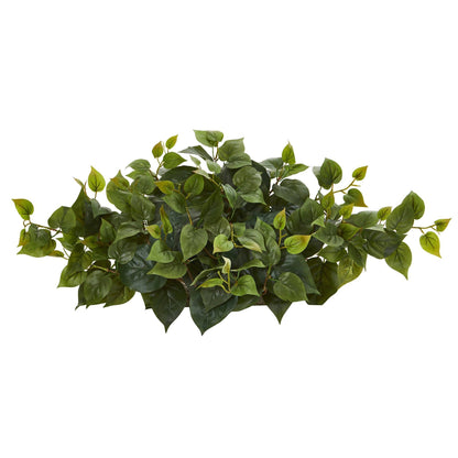 31in Philodendron artificial ledge plant by Nearly Natural with glossy green leaves on Tampa Home & Garden Store
