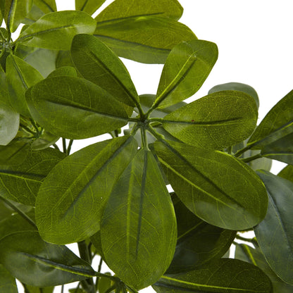32in Green Baby Schefflera artificial plant leaves, real-touch, set of 2 by Nearly Natural on Tampa Home & Garden Store