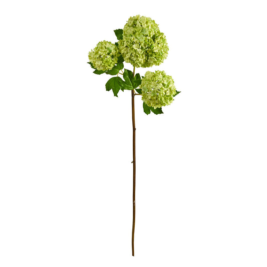 33” Snowball Hydrangea Artificial Flower (Set of 2) - Tampa Home & Garden Store