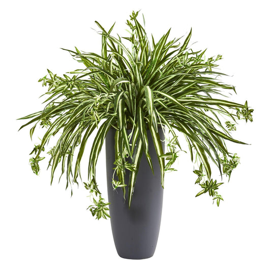 33’’ Spider Artificial Plant in Cylinder Planter - Tampa Home & Garden Store
