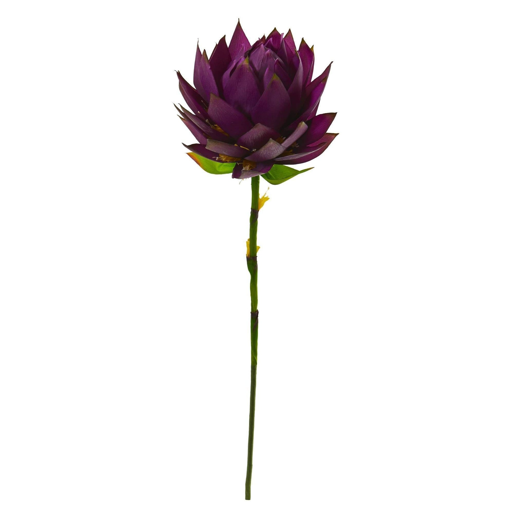 34-inch Musella artificial flower stem set of 4 with deep purple petals Nearly Natural on Tampa Home & Garden Store