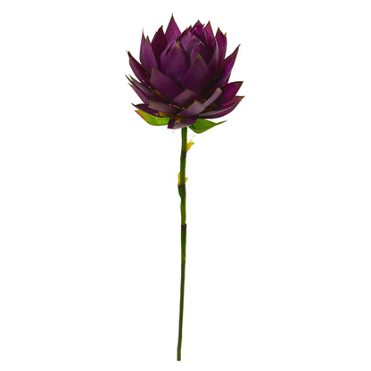 34-inch Musella artificial flower stem set of 4 with deep purple petals Nearly Natural on Tampa Home & Garden Store