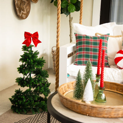 34in UV-resistant pre-lit spiral pop-up Christmas tree by Nearly Natural with 45 LED lights on Tampa Home & Garden Store