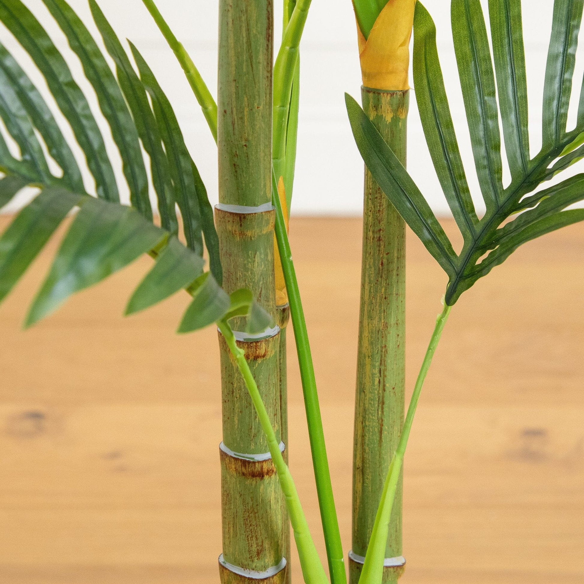 3.5' artificial Areca palm tree with green fronds and bamboo-like trunks on Tampa Home & Garden Store