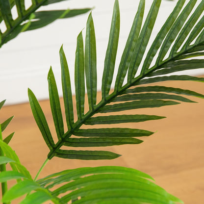 3.5' artificial Areca palm tree with green fronds close-up on Tampa Home & Garden Store
