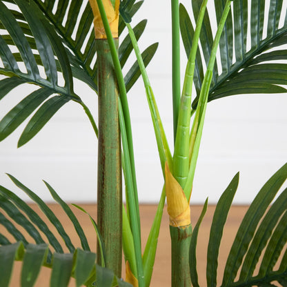 Artificial Areca Palm Tree 3.5' tall, Nearly Natural, green fronds and wrapped trunk on Tampa Home & Garden Store