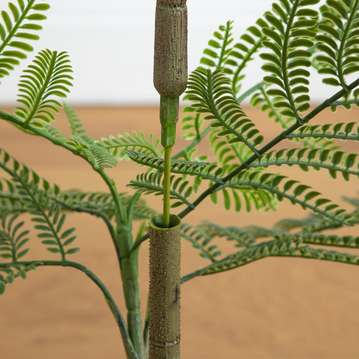 3.5' Artificial Minimalist Jacaranda Tree by Nearly Natural with green fern-like fronds on Tampa Home & Garden Store