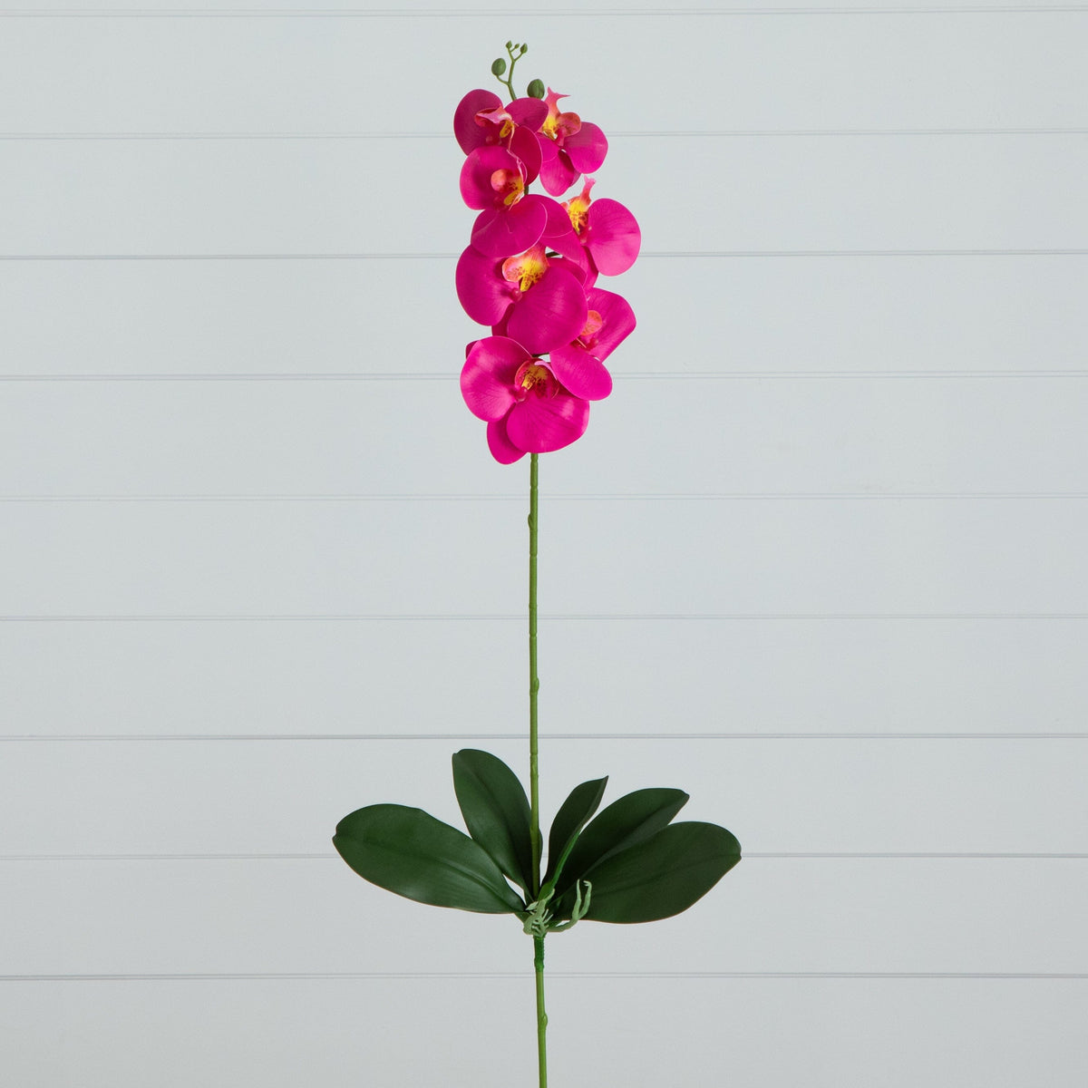 35in artificial orchid stem set 3 with magenta blooms and yellow centers by Nearly Natural on Tampa Home & Garden Store