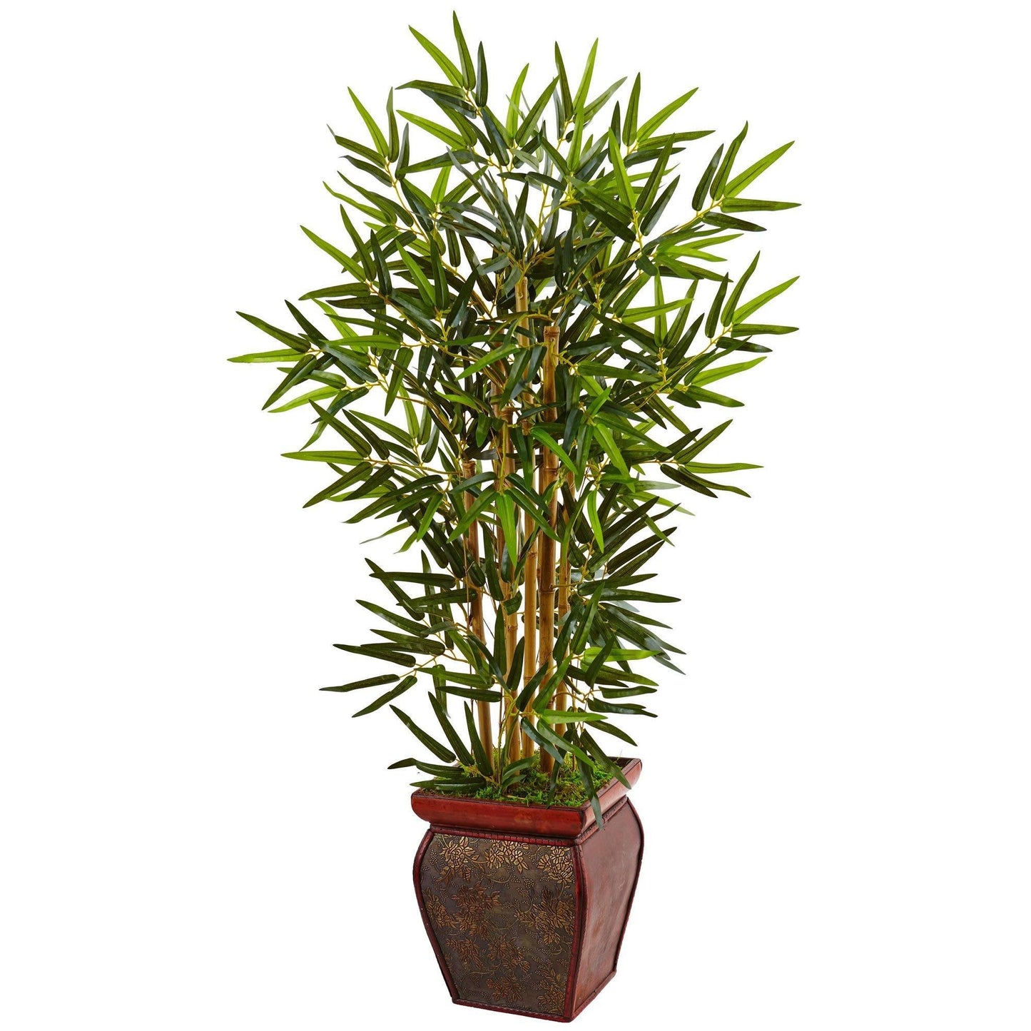 3.5’ Bamboo Tree in Wooden Decorative Planter