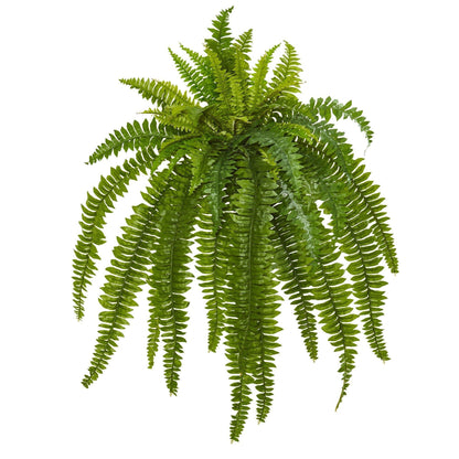 35-inch Boston Fern artificial plant, set of 2, Nearly Natural, lush green fronds on Tampa Home & Garden Store