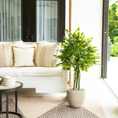 3.5' UV Resistant Artificial Ficus Tree by Nearly Natural, potted ficus, indoor/outdoor on Tampa Home & Garden Store
