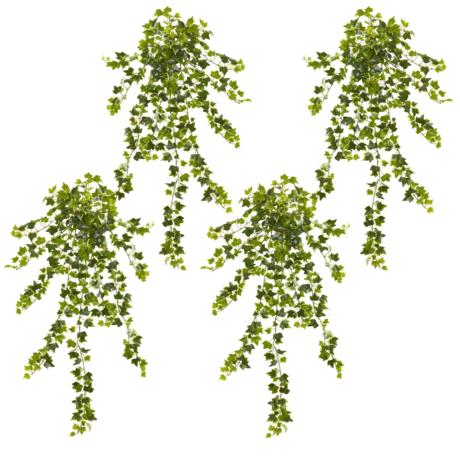 Nearly Natural 35-inch Ivy Artificial Hanging Plant, set of 4, lush green ivy vines on Tampa Home & Garden Store