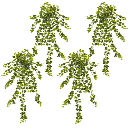 Nearly Natural 35-inch Ivy Artificial Hanging Plant, set of 4, lush green ivy vines on Tampa Home & Garden Store