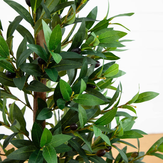 35” Olive Cone Topiary Artificial Tree UV Resistant (Indoor/Outdoor) - Tampa Home & Garden Store