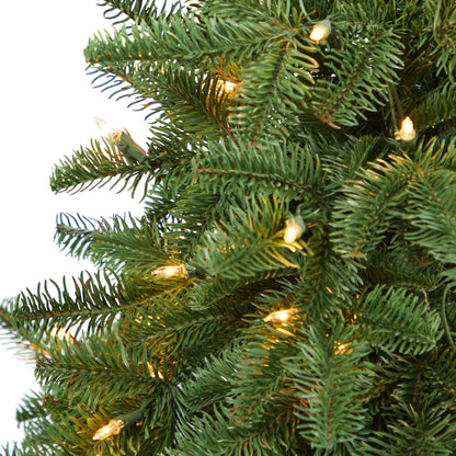 3.5 ft South Carolina Spruce artificial Christmas tree with 100 white warm lights on Tampa Home & Garden Store