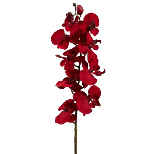 36in Nearly Natural Christmas Phalaenopsis orchid stem with red blossoms, set of 4 on Tampa Home & Garden Store