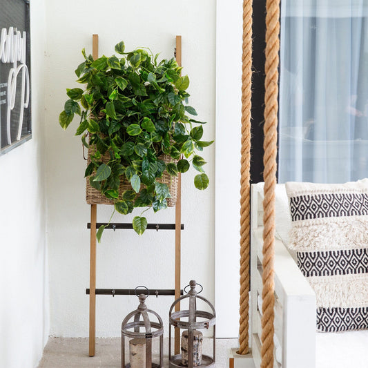 36” UV Resistant Artificial Pothos Hanging Plant (Indoor/Outdoor) - Set of 2 - Tampa Home & Garden Store