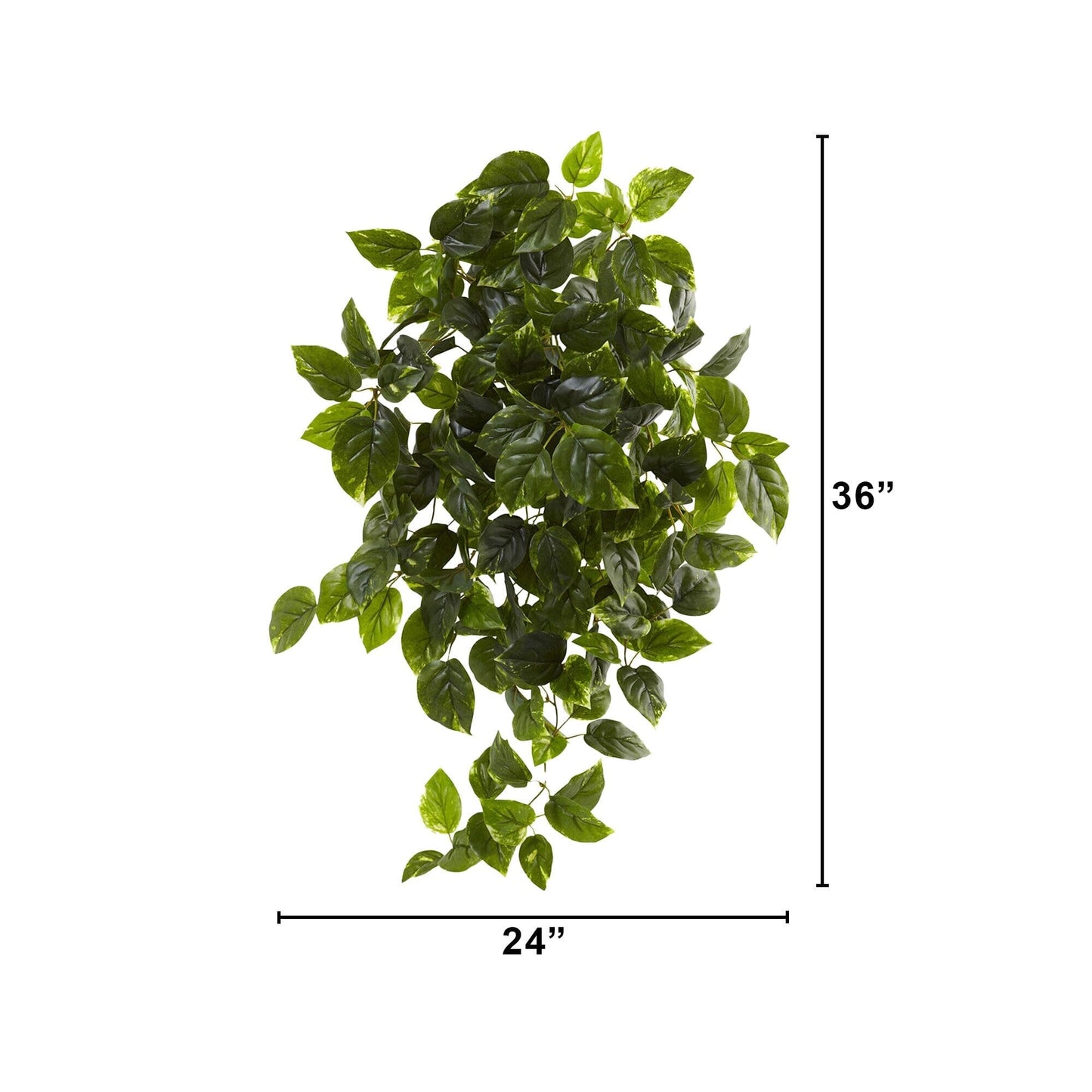 Planta Colgante Artificial de Pothos Resistente a los Rayos UV de 91 cm (Interior/Exterior) - Juego de 2