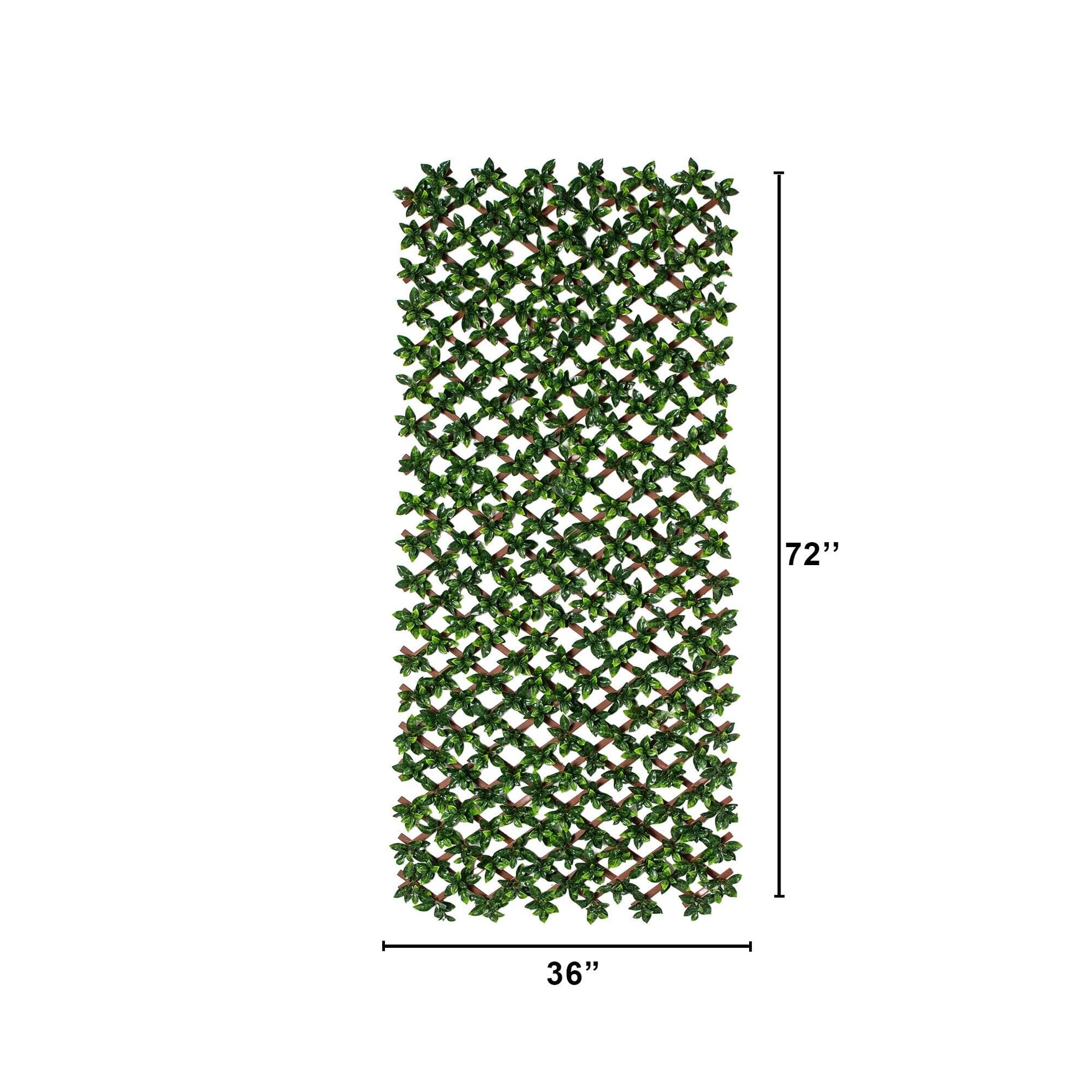 36x72 UV resistant artificial gardenia privacy fence panel with green leaves on lattice on Tampa Home & Garden Store