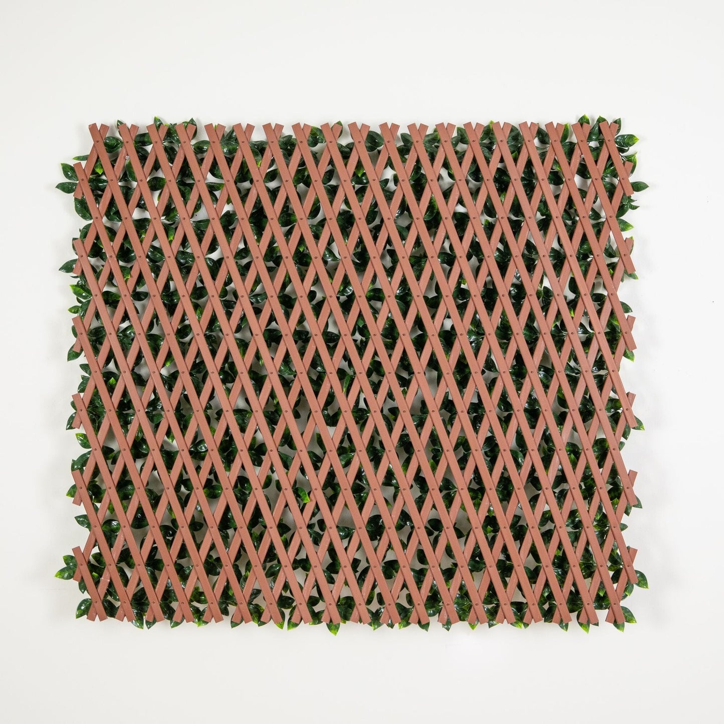 Gardenia privacy fence screen 36x72 UV resistant expandable pink lattice with green leaves on Tampa Home & Garden Store