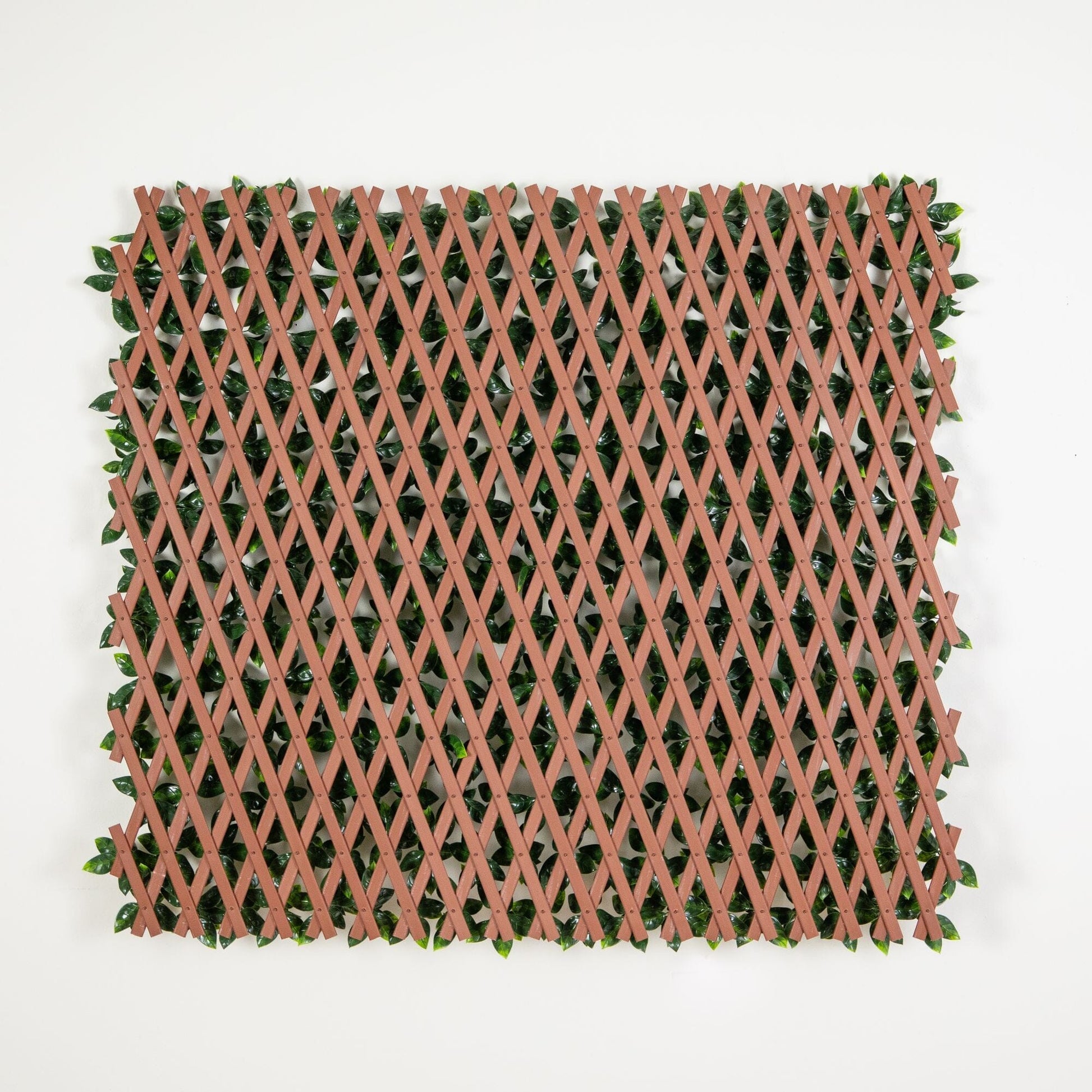 Gardenia privacy fence screen 36x72 UV resistant expandable pink lattice with green leaves on Tampa Home & Garden Store