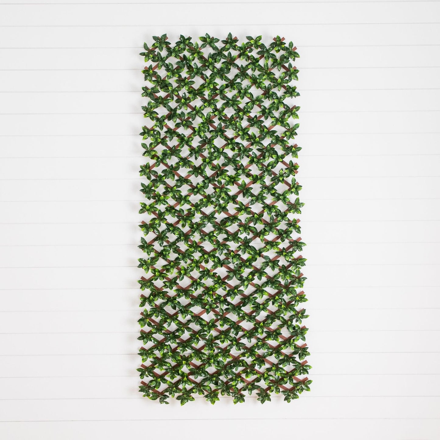 Privacy fence panel 36x72 Nearly Natural gardenia with UV resistant leaves on brown lattice on Tampa Home & Garden Store