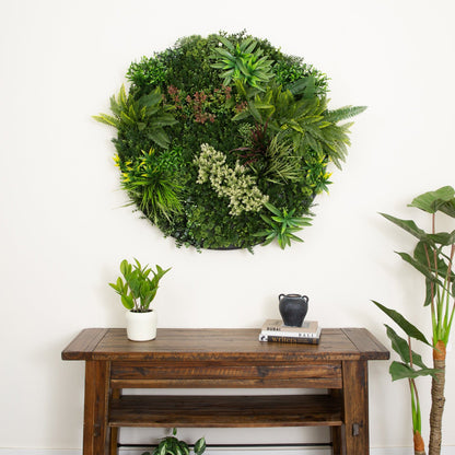 38 Inch Amazon Rainforest Wall Art in Black Frame